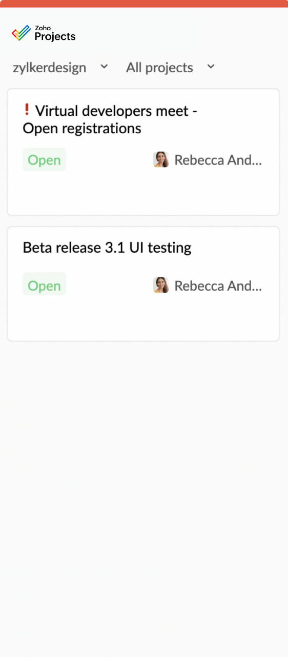 All Zoho Tasks in one view